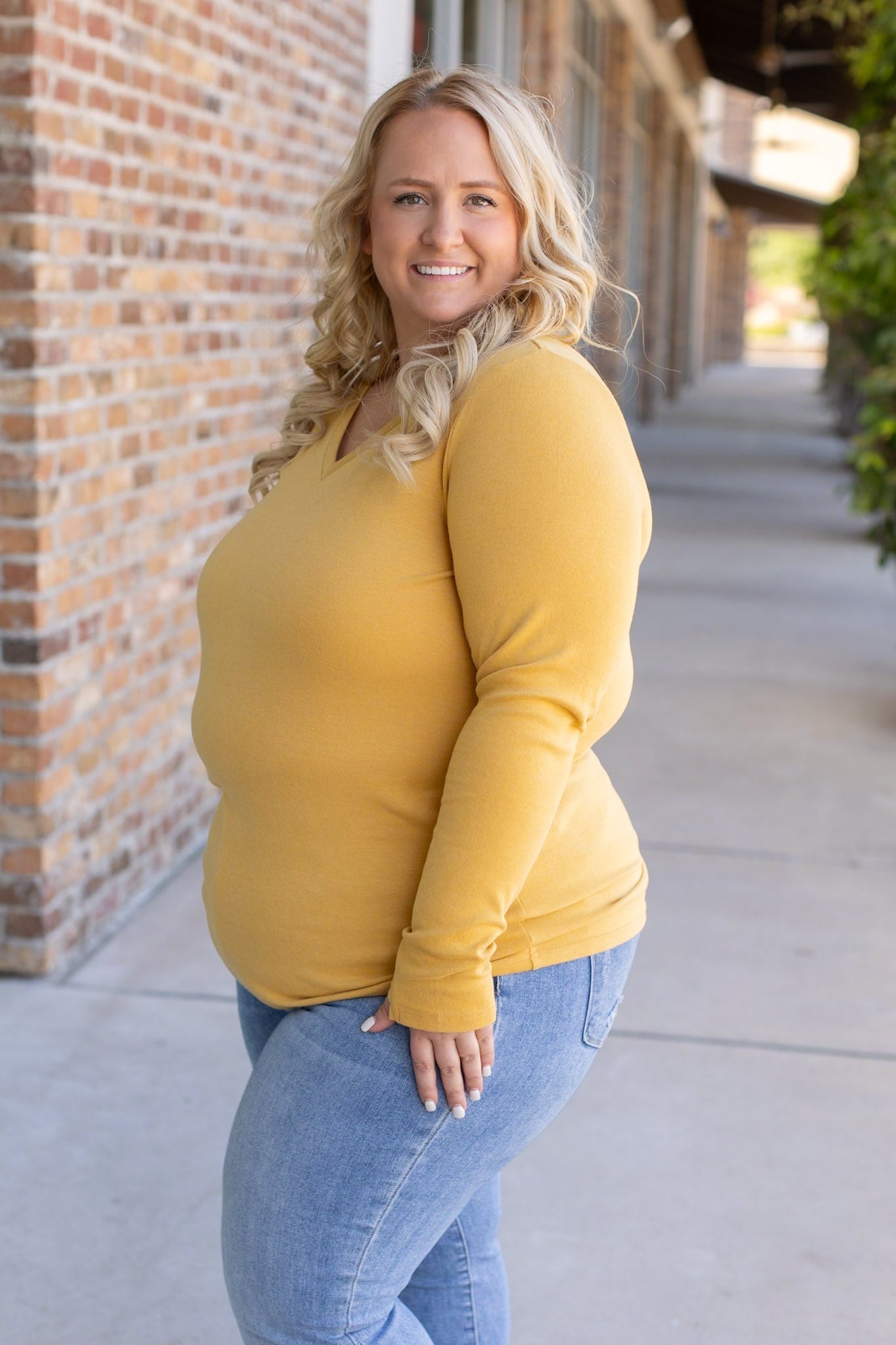 IN STOCK Leah Long Sleeve Top - Mustard | Women's Casual Top FINAL SALE