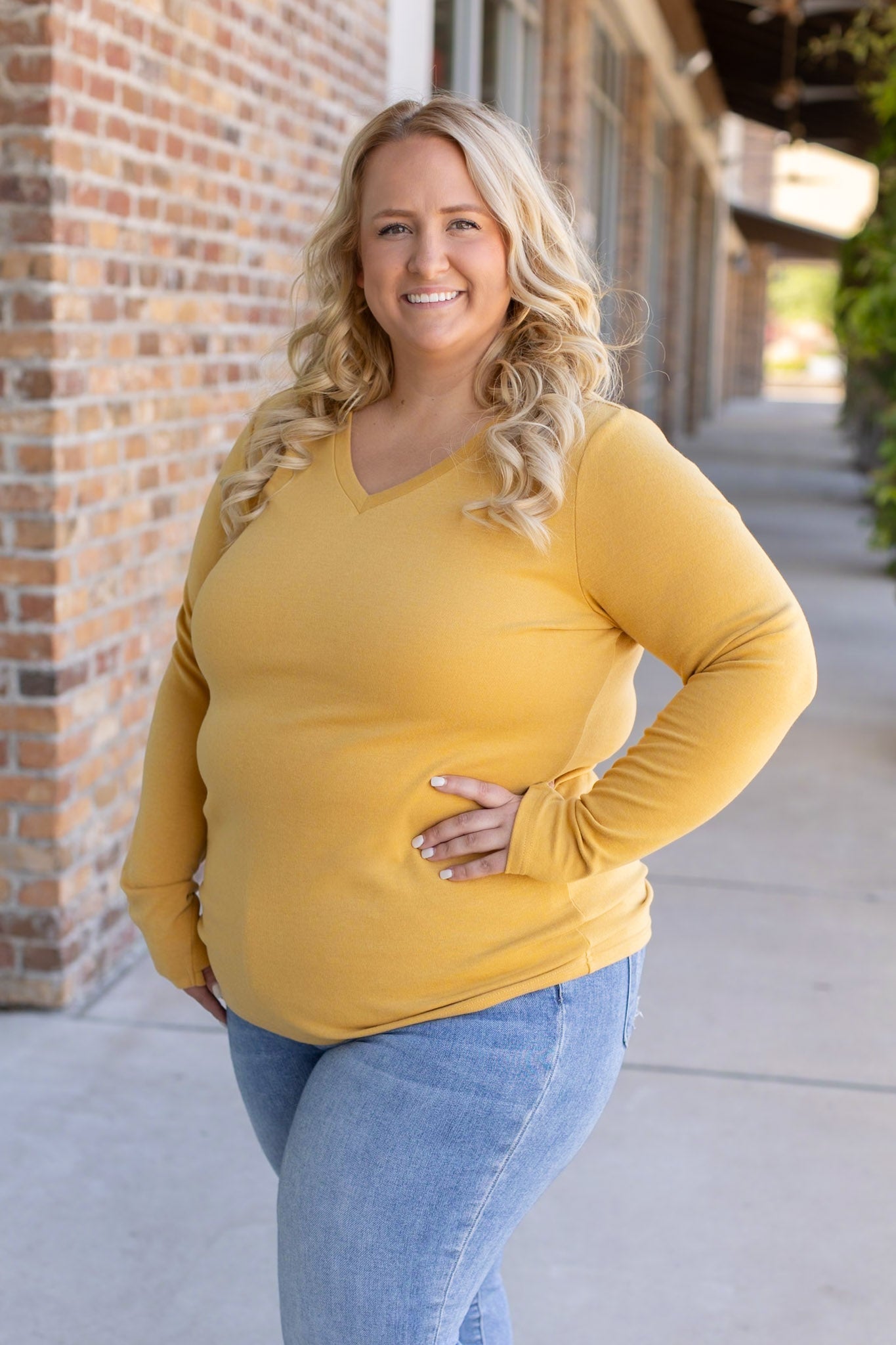 IN STOCK Leah Long Sleeve Top - Mustard | Women's Casual Top FINAL SALE