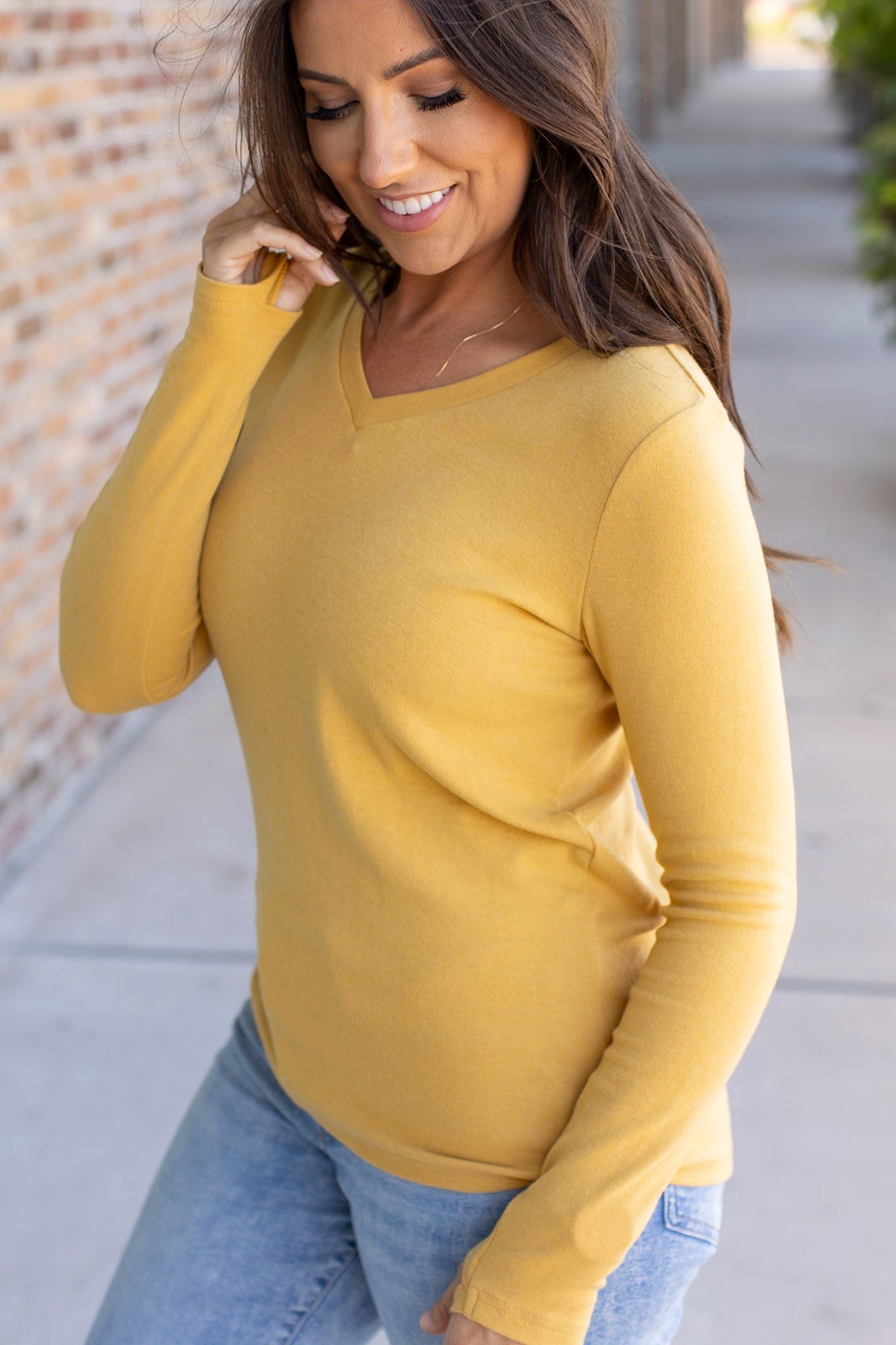 IN STOCK Leah Long Sleeve Top - Mustard | Women's Casual Top FINAL SALE