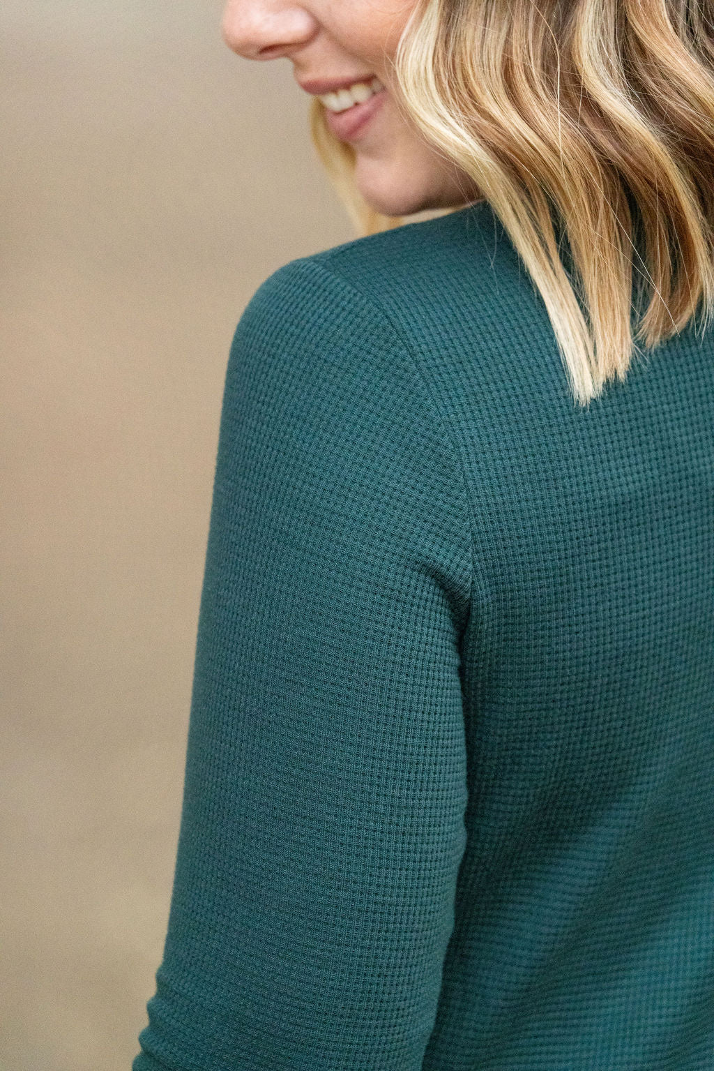 IN STOCK Harper Long Sleeve Henley - Evergreen | Women's Cozy Shirt