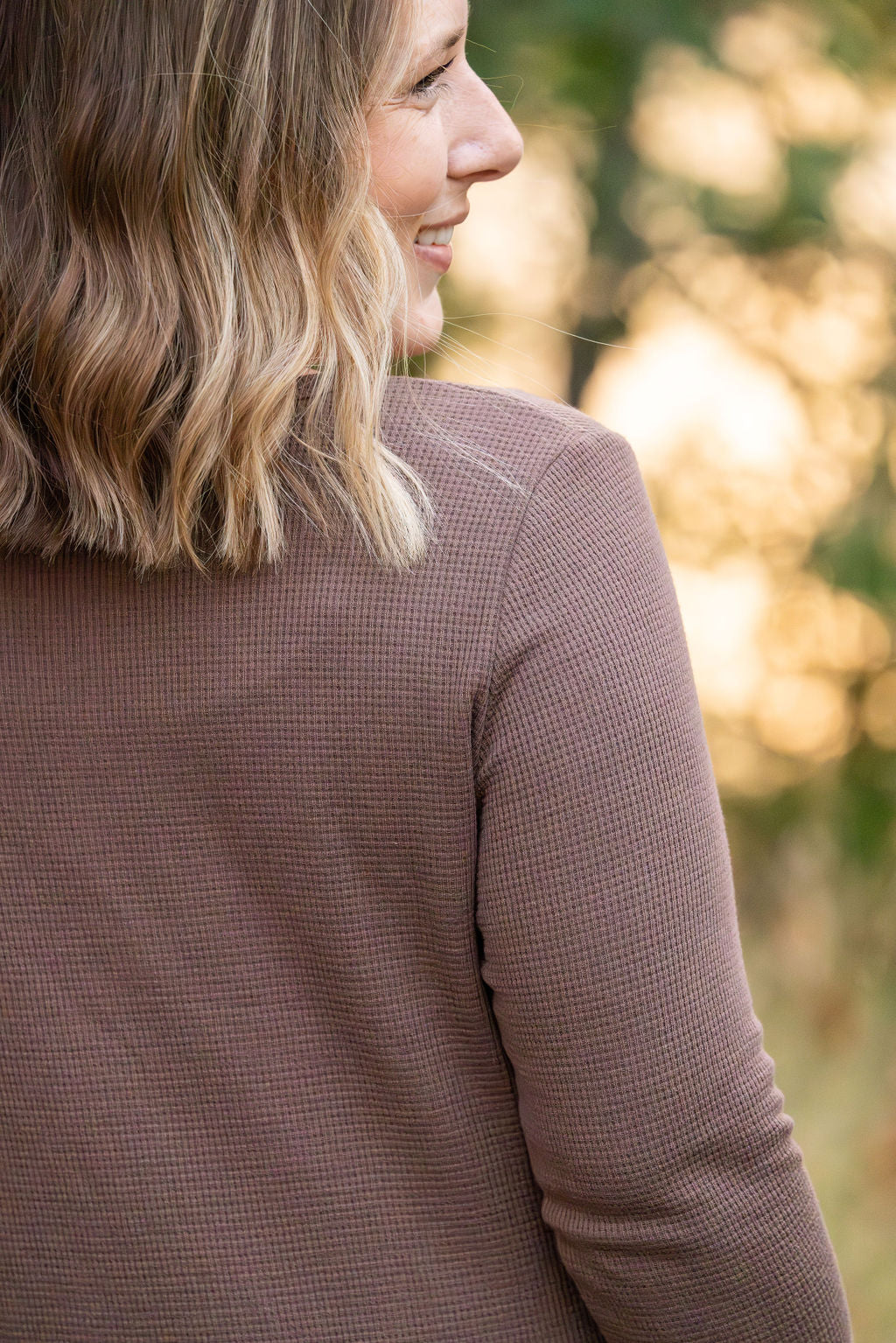 IN STOCK Harper Long Sleeve Henley - Mocha | Women's Cozy Shirt FINAL SALE