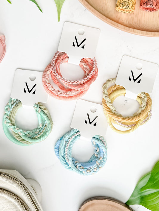 IN STOCK Hair Tie Bracelet Sets - Colorful Mix