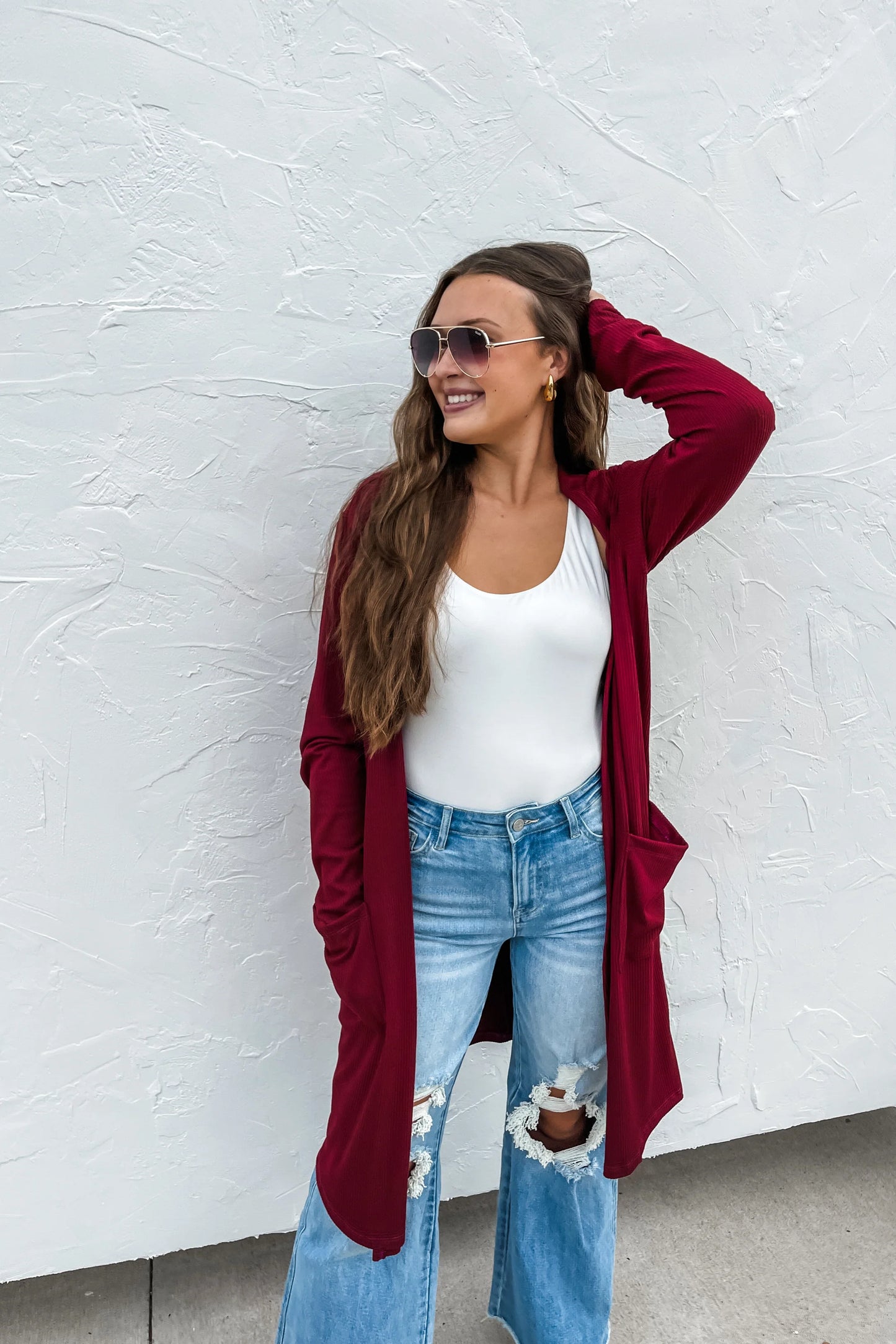 WINTER SIERRA CARDIGANS Burgundy