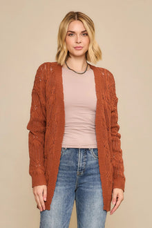 Clancy Cardigan Rust- Cozy Co