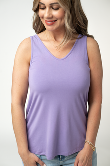 IN STOCK Vera V Neck Tank - Lavender