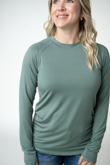 IN STOCK Blair Long Sleeve Top - Dusty Jade