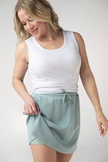 IN STOCK Serena Luxe Skort - Ocean Blue