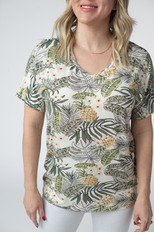 IN STOCK Chloe Cozy Top - Pineapple Leaf