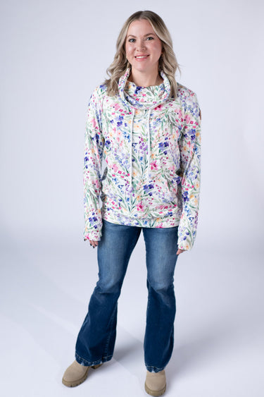 IN STOCK Soft Funnel Neck - Cottage Floral