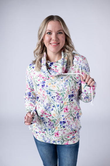 IN STOCK Soft Funnel Neck - Cottage Floral