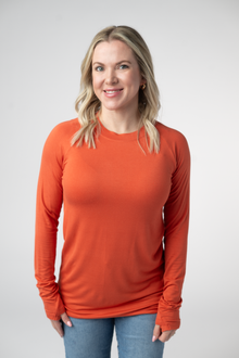 IN STOCK Blair Long Sleeve Top - Pumpkin