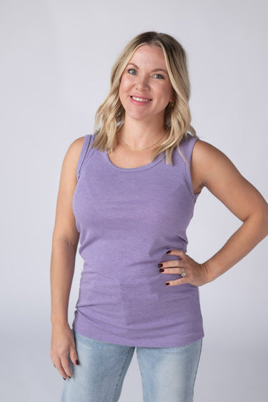 IN STOCK Ava Tank - Heathered Lavender