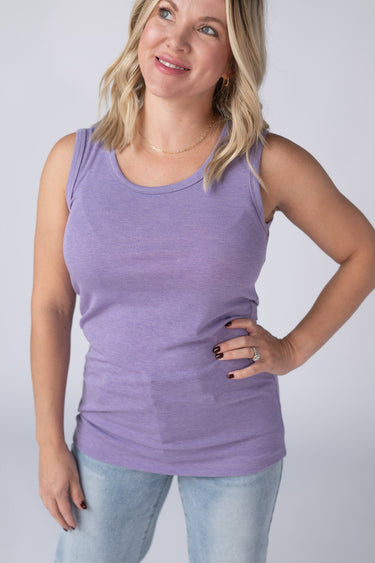IN STOCK Ava Tank - Heathered Lavender