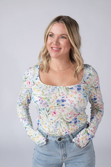 IN STOCK Alyssa Long Sleeve Top - Cottage Floral