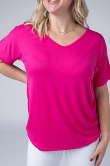 IN STOCK Chloe Cozy Tee - Hot Pink