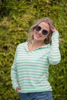 IN STOCK Amelia Striped Hoodie - Green