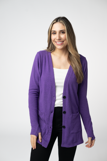 IN STOCK Cori Cardigan - Heathered Purple