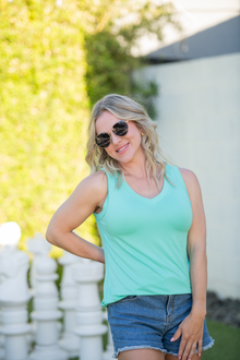 IN STOCK Noelle Tank - Turquoise