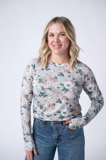 IN STOCK Blair Long Sleeve Top - Ditsy Blush Floral
