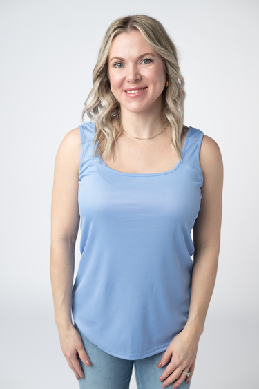 IN STOCK Rachel Ribbed Tank -  Sky Blue