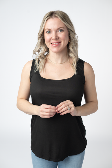 IN STOCK Rachel Ribbed Tank - Black