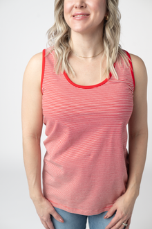 IN STOCK Micro Striped Tank - Red