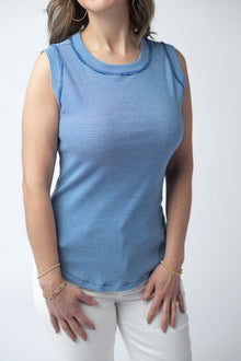 IN STOCK Morgan Micro Striped Tank - Blue