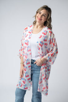 IN STOCK Patriotic Cherries Kimono
