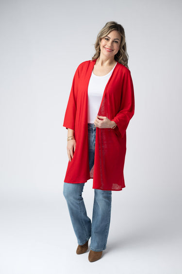 IN STOCK Ellie Cover-Up Kimono - Red