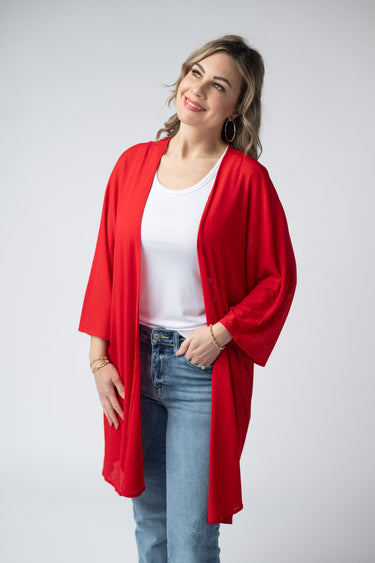IN STOCK Ellie Cover-Up Kimono - Red