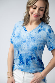 IN STOCK Sophie Top - Blue Tie Dye