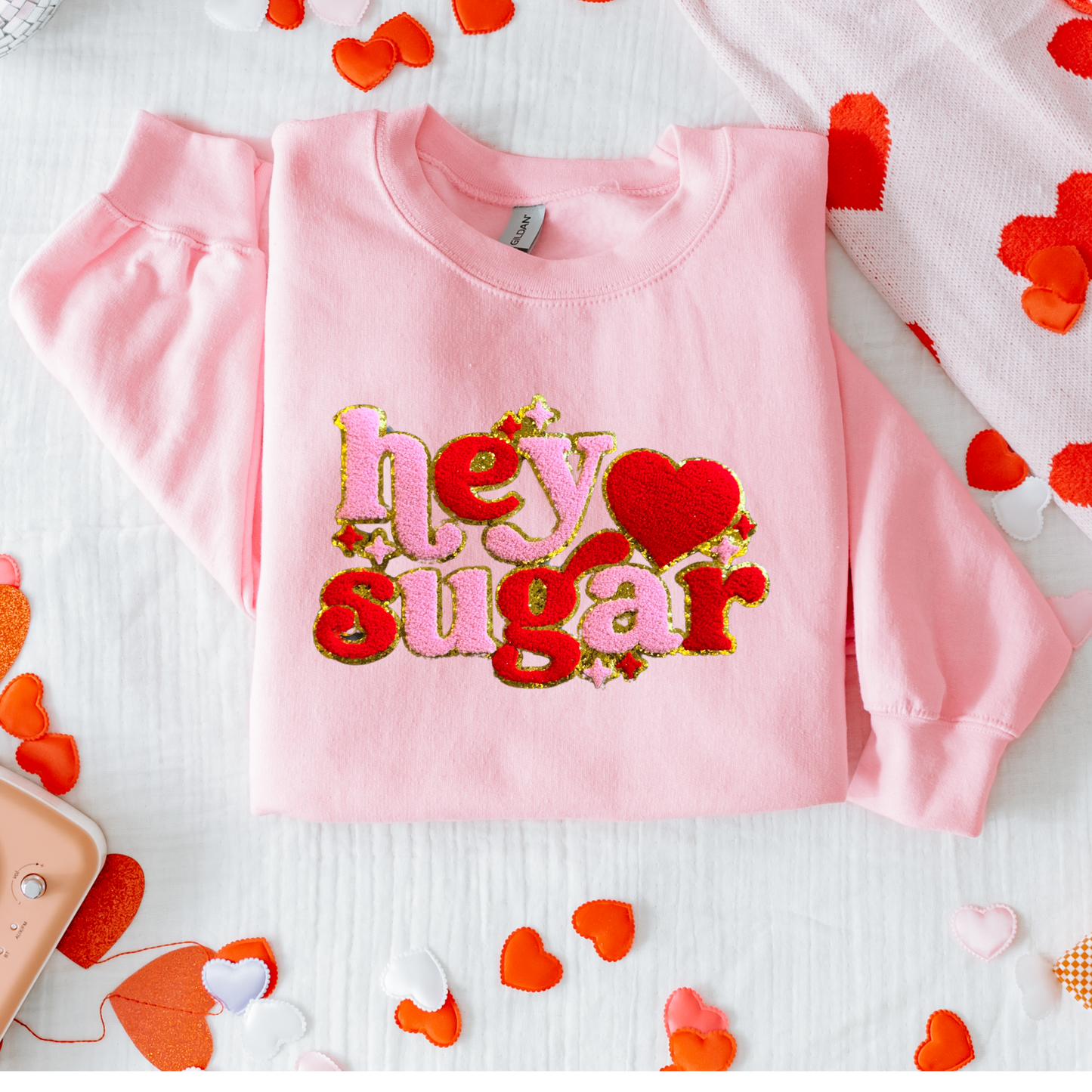 Hey Sugar Chenille Patch Sweatshirt