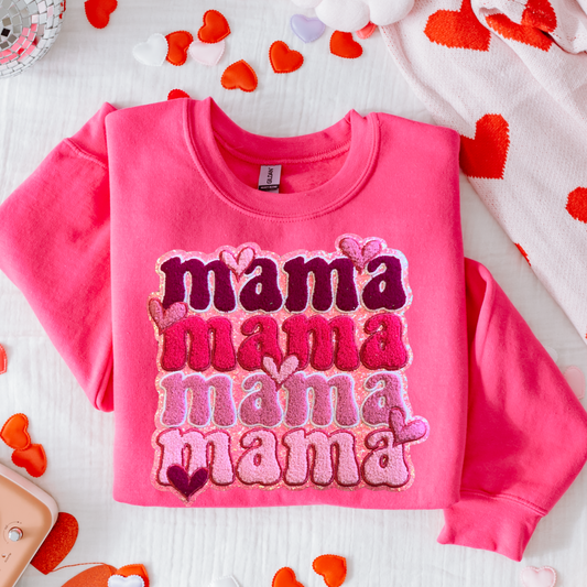 Mama Mama Mama Chenille Patch Sweatshirt