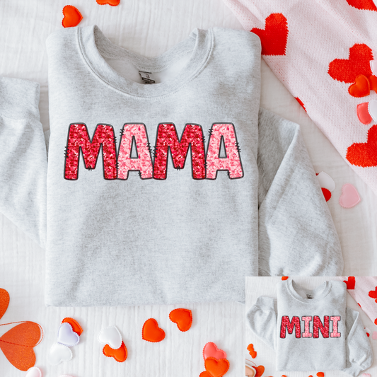 Faux Mama/Mini Sweatshirt