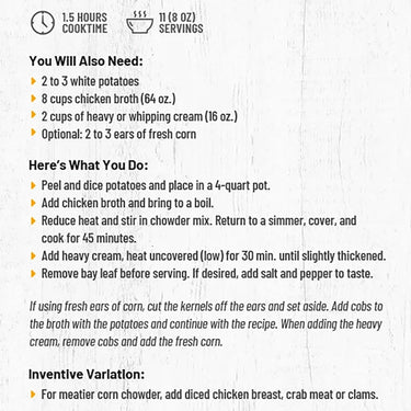 Illinois Prairie Corn Chowder Soup Mix