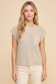 Holly Cap Sleeve Sweater Top- Hayden La