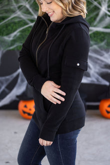 IN STOCK Pixie Pocket Halfzip Hoodie - Black