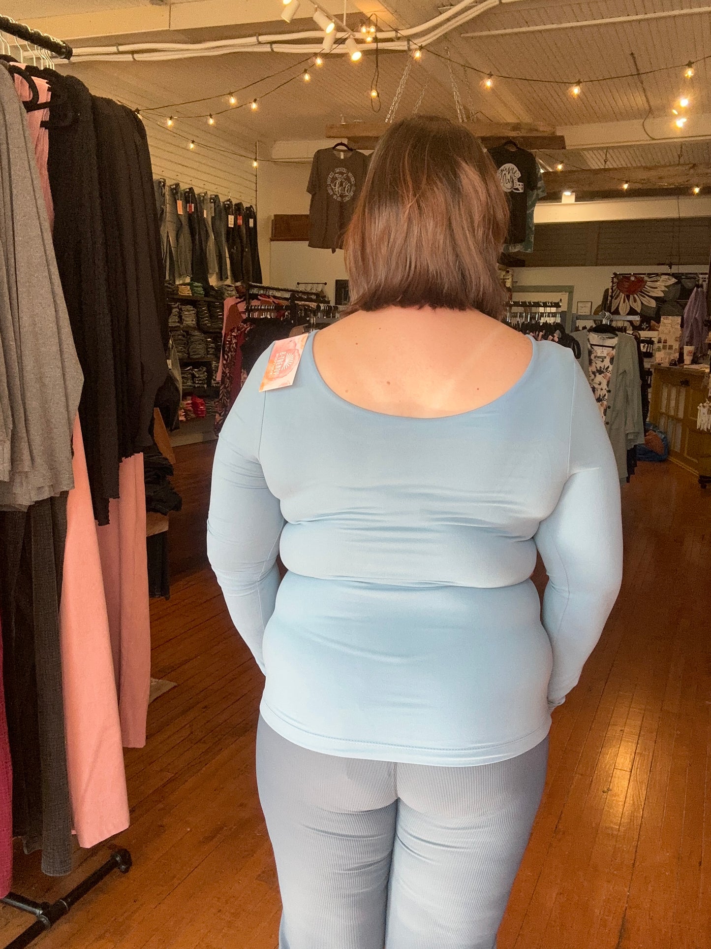 Julie Butter Top Dusty Blue