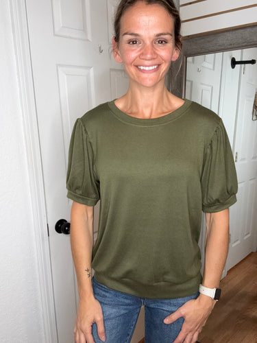 Katie Top Olive- Michelle Mae