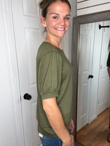 Katie Top Olive- Michelle Mae
