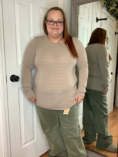 Suzzie Long Sleve Top Taupe - Staccato
