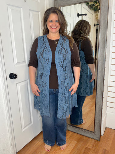Lacie Layering Vest Denim Blue- Vocal