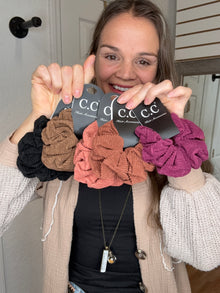 Corduroy Solid Color Soft Scrunchies - Hana