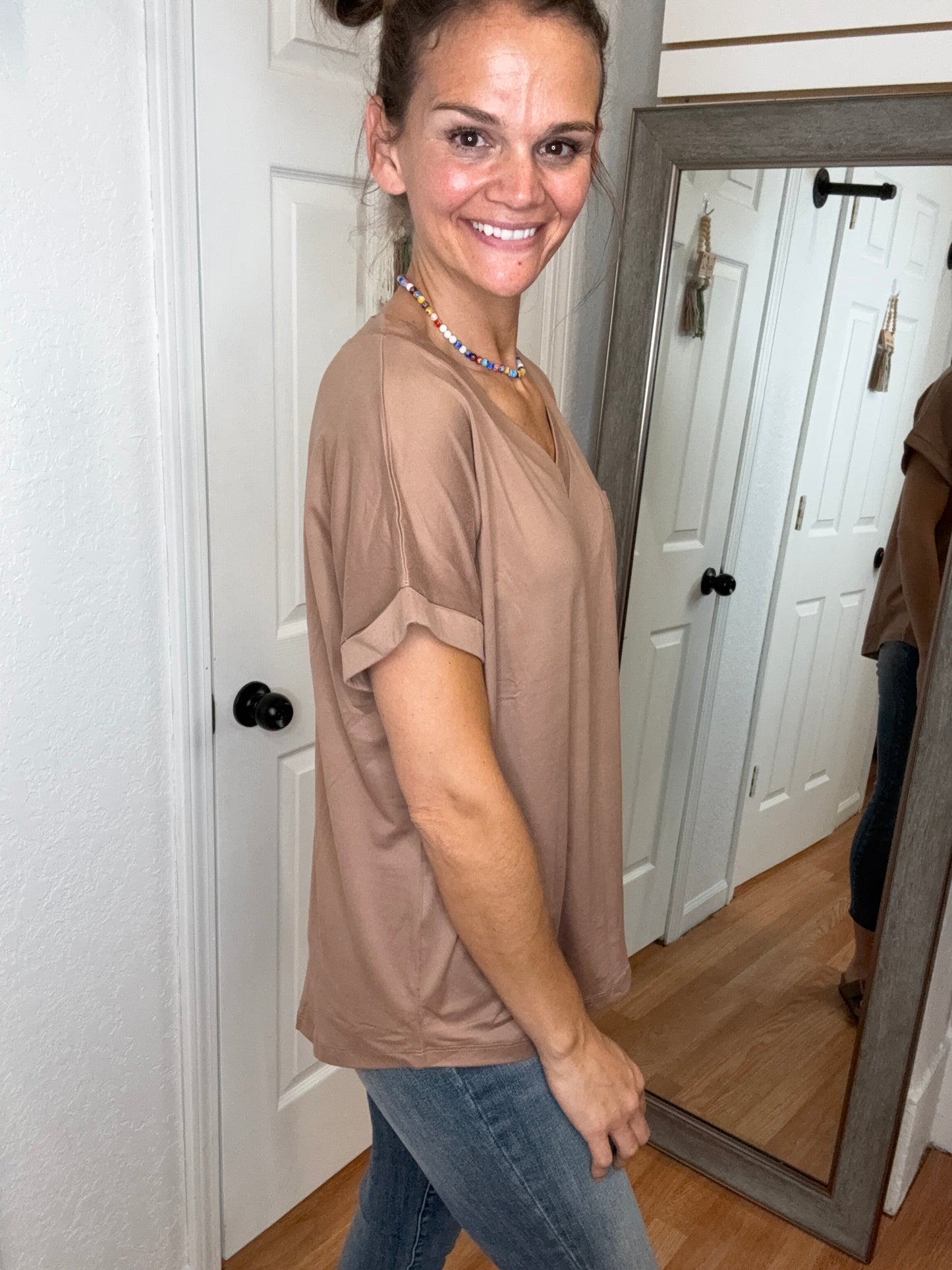BLAYNA POCKET TEE MOCHA MITTOSHOP