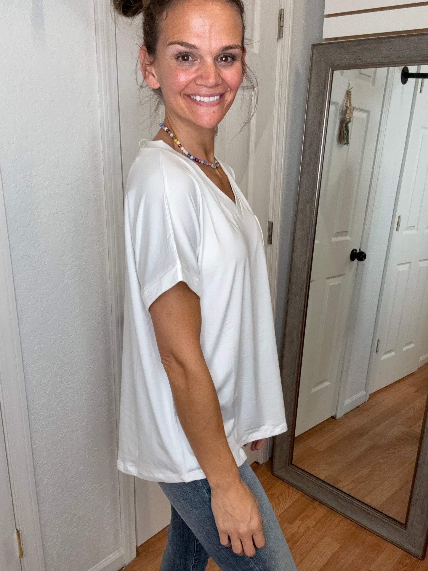BLAYNA POCKET TEE IVORY - MITTOSHOP