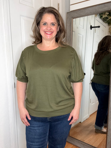 Katie Top Olive- Michelle Mae