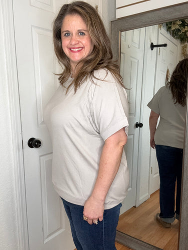 Billy Ribbed Short Sleeve Light Mocha - Yelete