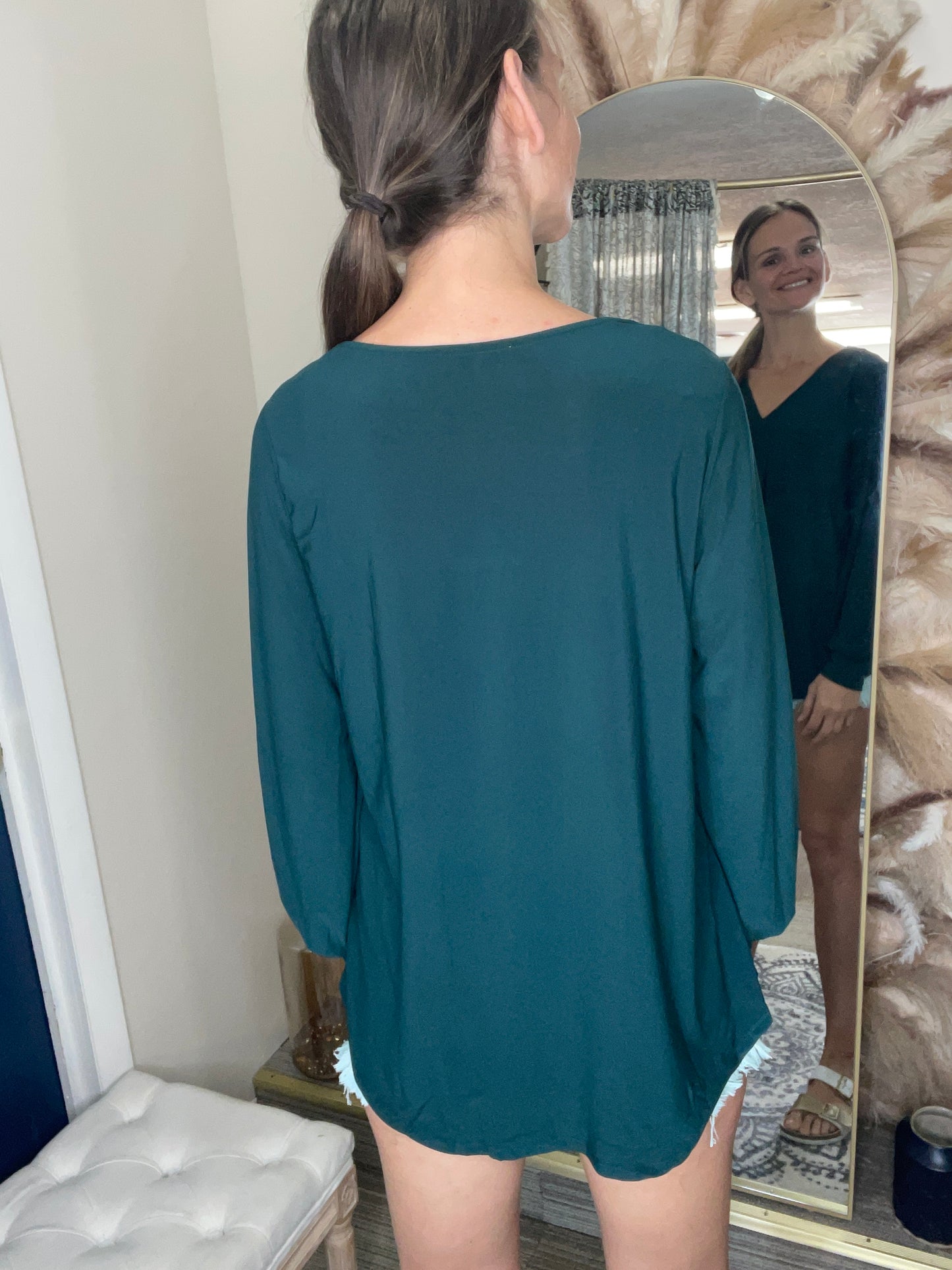 Empress Long Sleeve Top - Teal