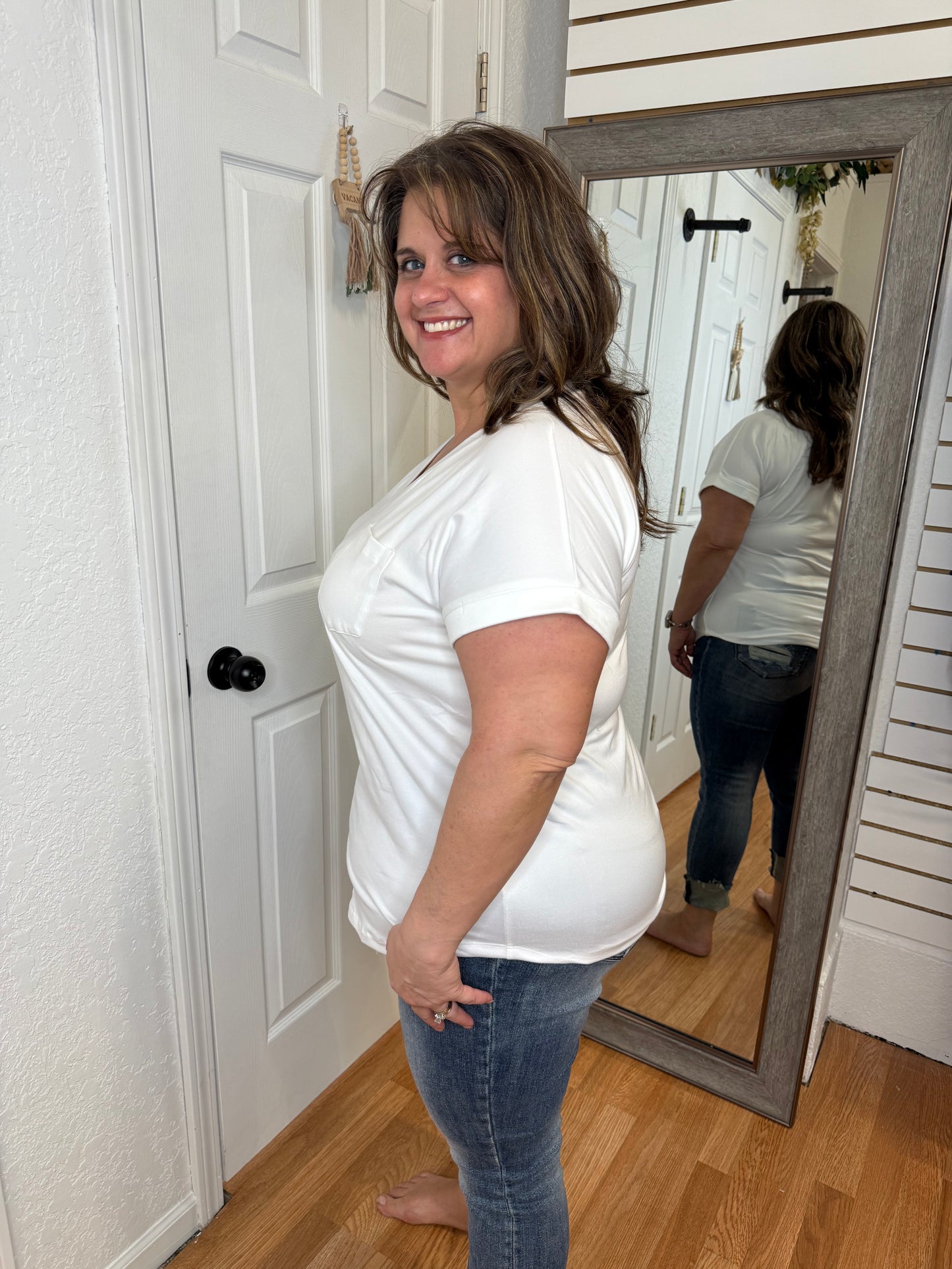 BLAYNA POCKET TEE IVORY - MITTOSHOP