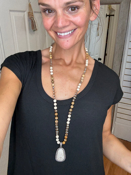 ADELE STONE NECKLACE - DYLAN JEWELRY